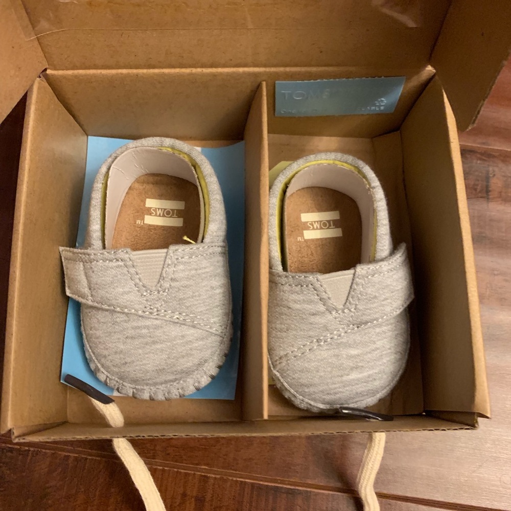 TOMS Alpargata Chambray Crib Shoe
